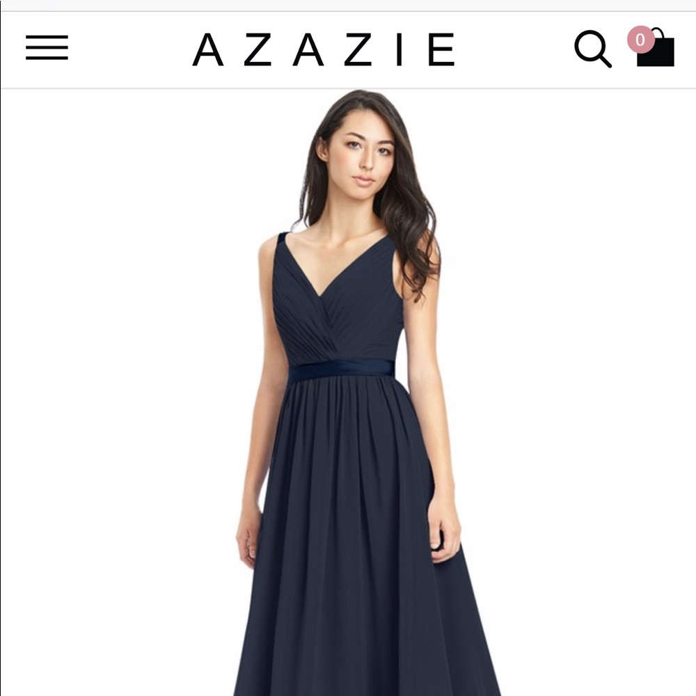 Azazie Leanna dark navy a10